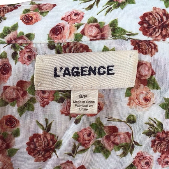L’agence Ryan Floral Button Down Women’s Size Small $275. NEW - Picture 10 of 10